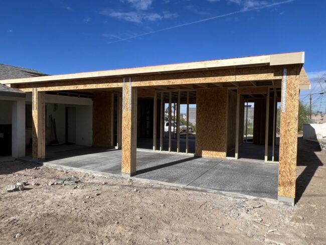 Custom Framed Home Addition Built in Lake Havasu