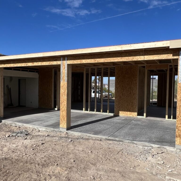 Custom Framed Home Addition Built in Lake Havasu