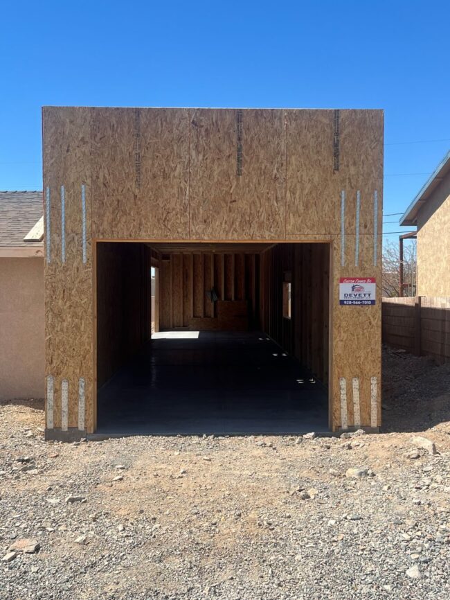 new boat garage built in Lake Havasu